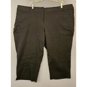 Lane Bryant The Allie Pants Dress Slacks Crop Sz 28 Stretch Black 50” X 22”